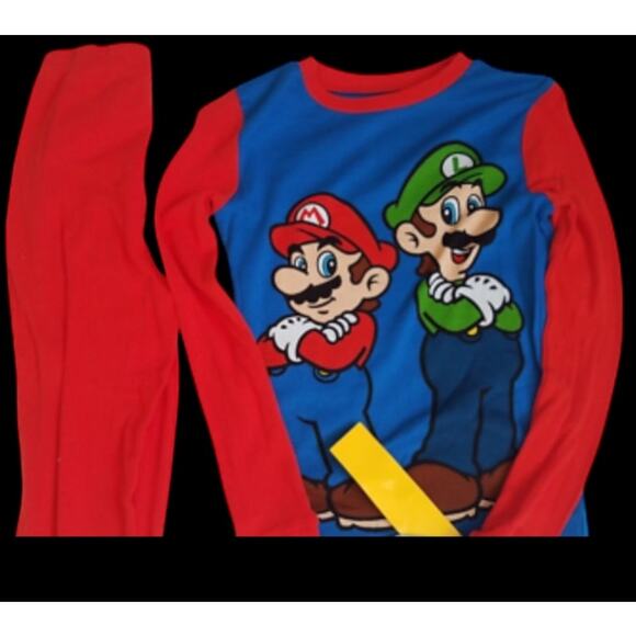 Boys Super Mario 2 piece pajama set Size 4 XS New without tags - Picture 2 of 2